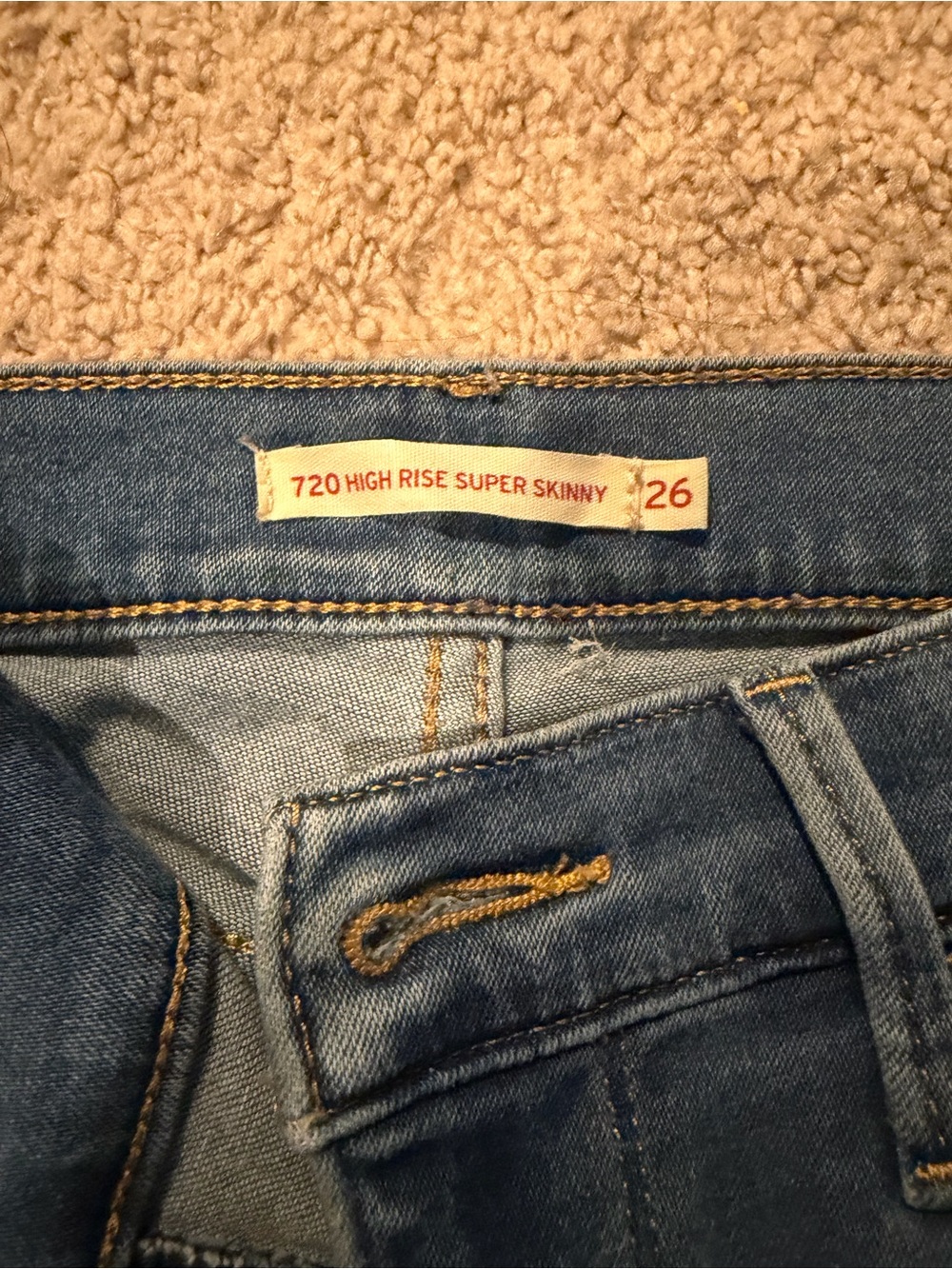 Levi's 720 High Rise Super Skinny Jeans in light blue denim